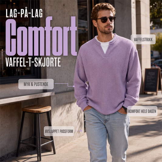 Herre vaffelgenser med lag-på-lag-look