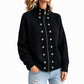 Damen-Strickjacke mit Stehkragen und Doppelknopfleiste
