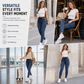 Jeggings for kvinner med høy midje, elastisk snøring, cargo-stil og smal passform i denim