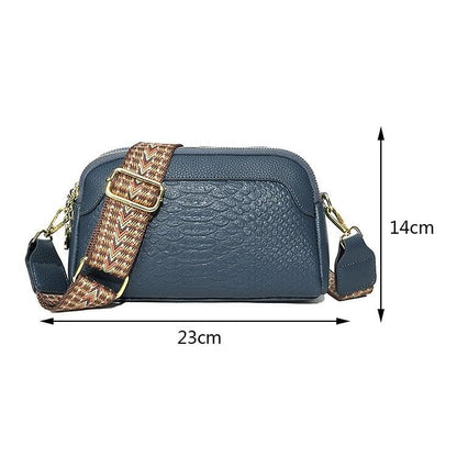 🔥 Halloween-kampanje 🔥 Første lag okseskinn Crossbody Bag Alligatormønster Kvinner Skulderveske for arbeid
